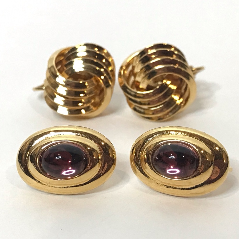 TRIFARI Jewelry Vintage Earrings Lot Button Clips